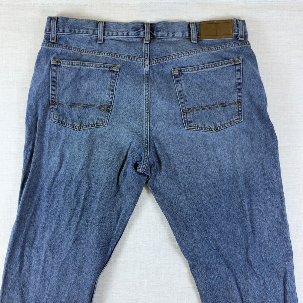 Tommy Hilfiger Mens Straight Leg Jeans Medium Wash Denim Blue 38x32